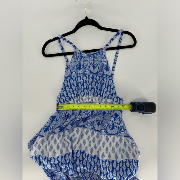 lulu's Hide Away Blue and White Print Halter Dress Size Small - Picture 10 of 14